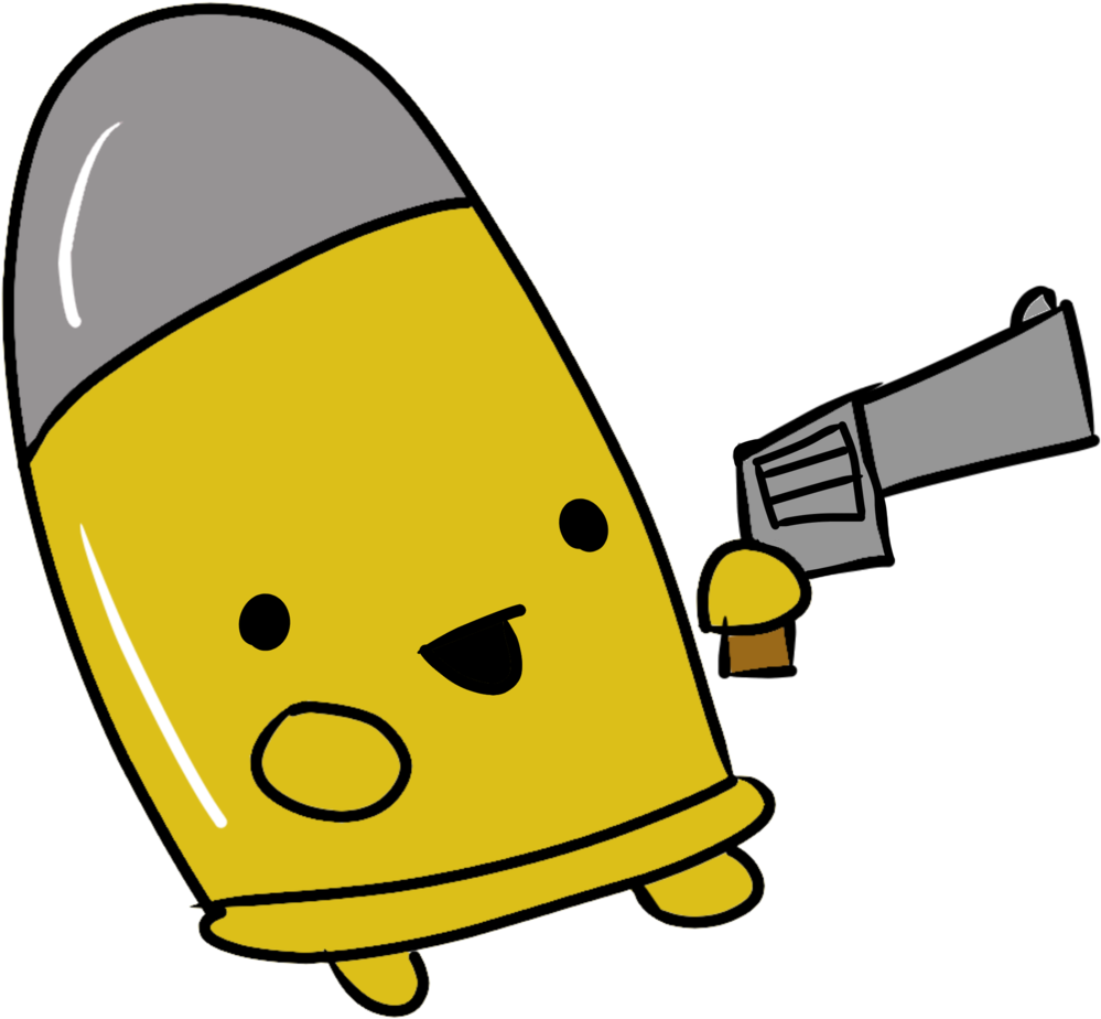 A Cute Lil Bullet Boi Clipart (999x924), Png Download