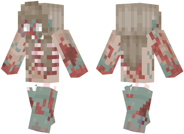 Zombie Girl - Pattern Clipart (716x514), Png Download