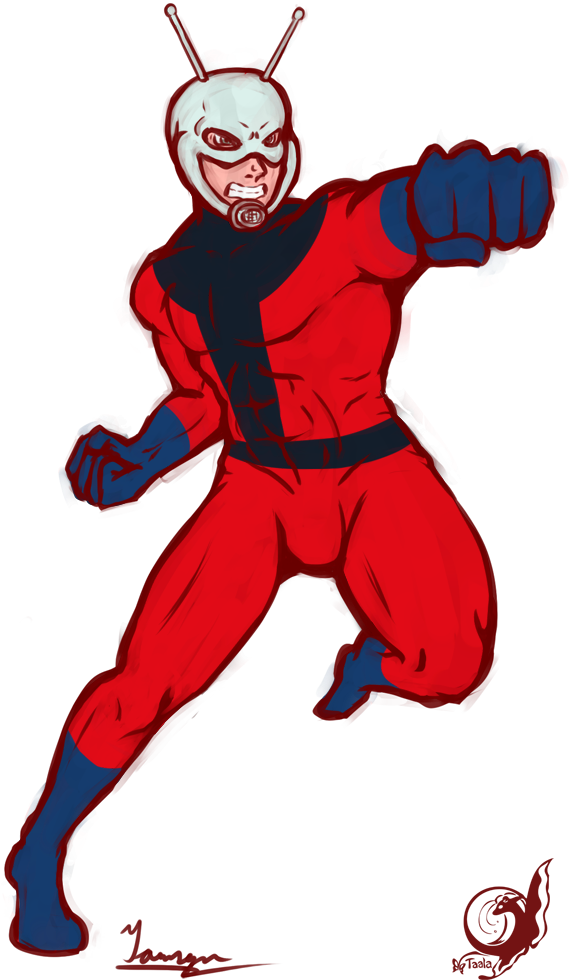 Antman - Art Trade - Cartoon Clipart (588x1000), Png Download