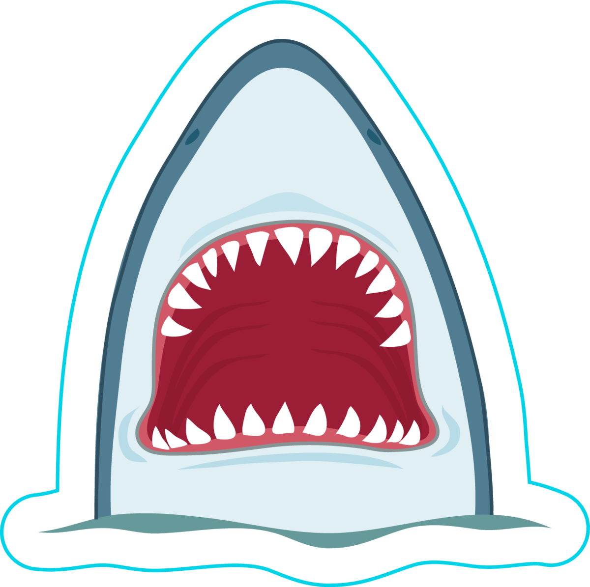 Shark Mouth Decal Png - Draw A Shark Mouth Clipart (1200x1195), Png Download