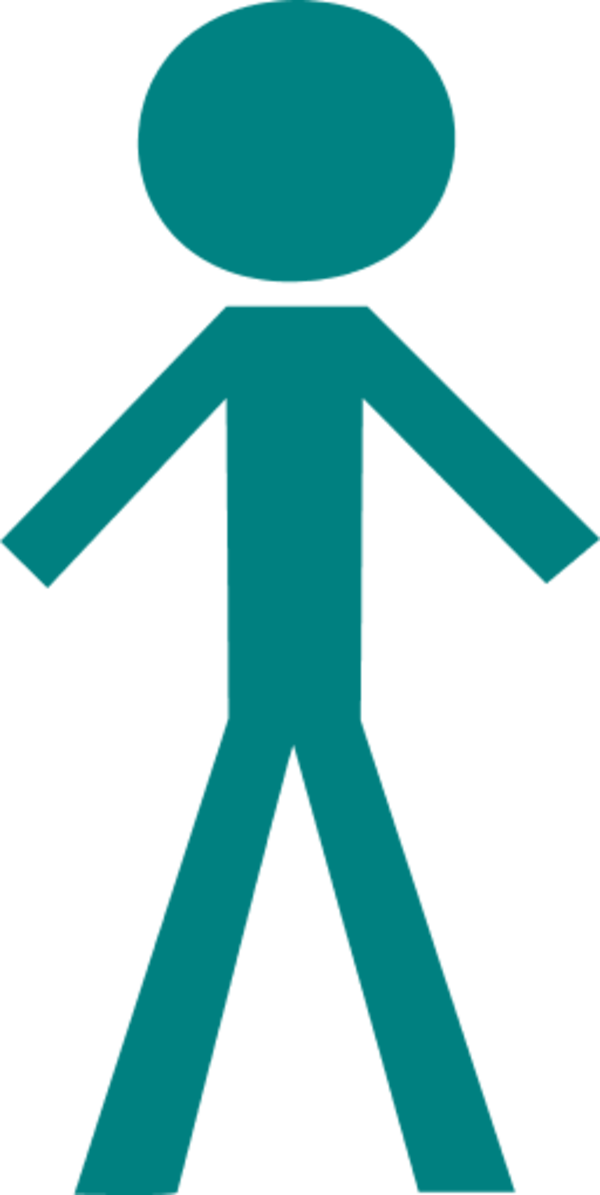 Stick Man Tired - Stick Figure Clip Art - Png Download (600x1195), Png Download
