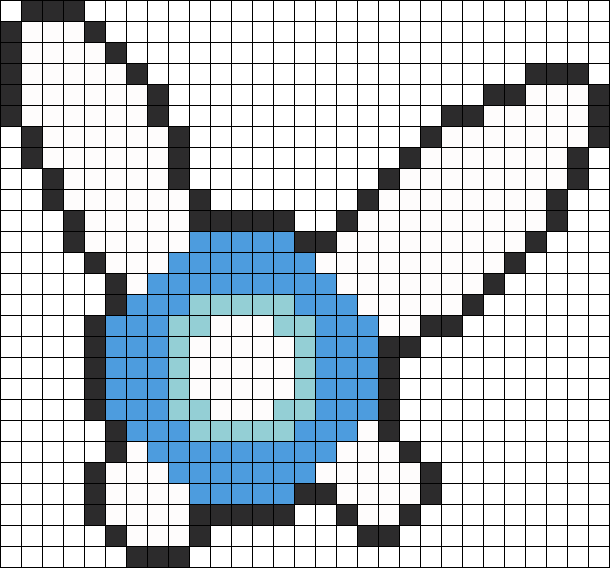 Navi Perler Bead Pattern / Bead Sprite - Navi Perler Bead Pattern Clipart (610x568), Png Download