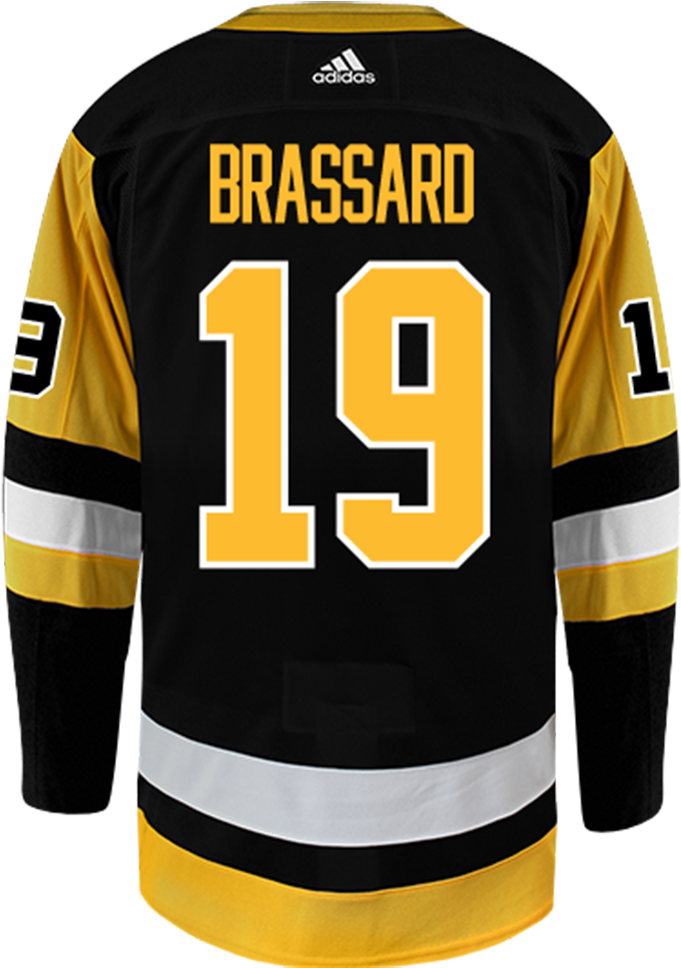 Derick Brassard Pittsburgh Penguins Adidas Authentic - Sports Jersey Clipart (681x968), Png Download