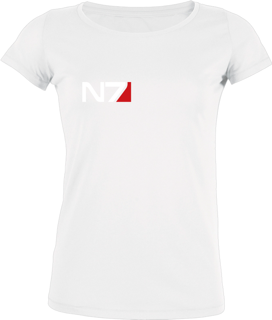 N7 Logo T-shirt Stella Loves Girlie Weiß - T-shirt Stella Clipart (1044x1044), Png Download
