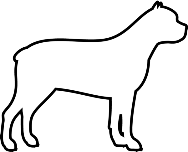 Cane Corso Rubber Stamp - Gambar Anjing Hitam Putih Clipart (600x600), Png Download