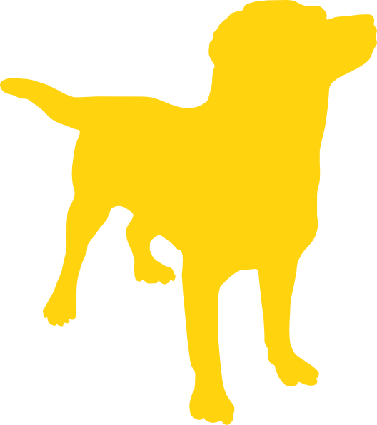 Yellow Dog Silhouette Clip Art - Keep Calm And Hug Your Dog - Png Download (528x596), Png Download