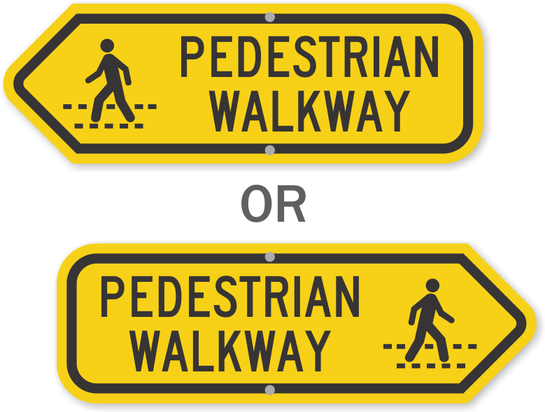 Pedestrian Walkway (k2-4915) Learn More - Sign Clipart (800x800), Png Download