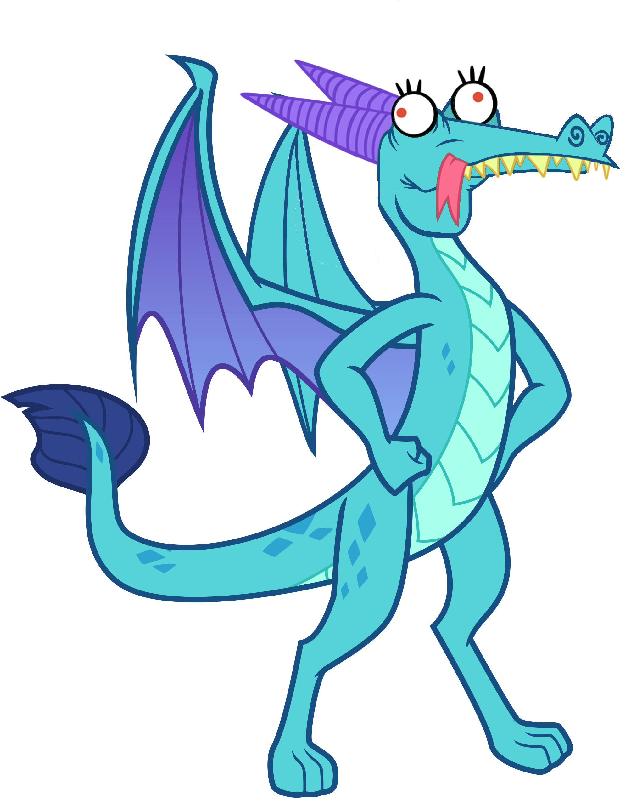 557 Kb Png - My Little Pony Dragon Clipart (2661x2698), Png Download