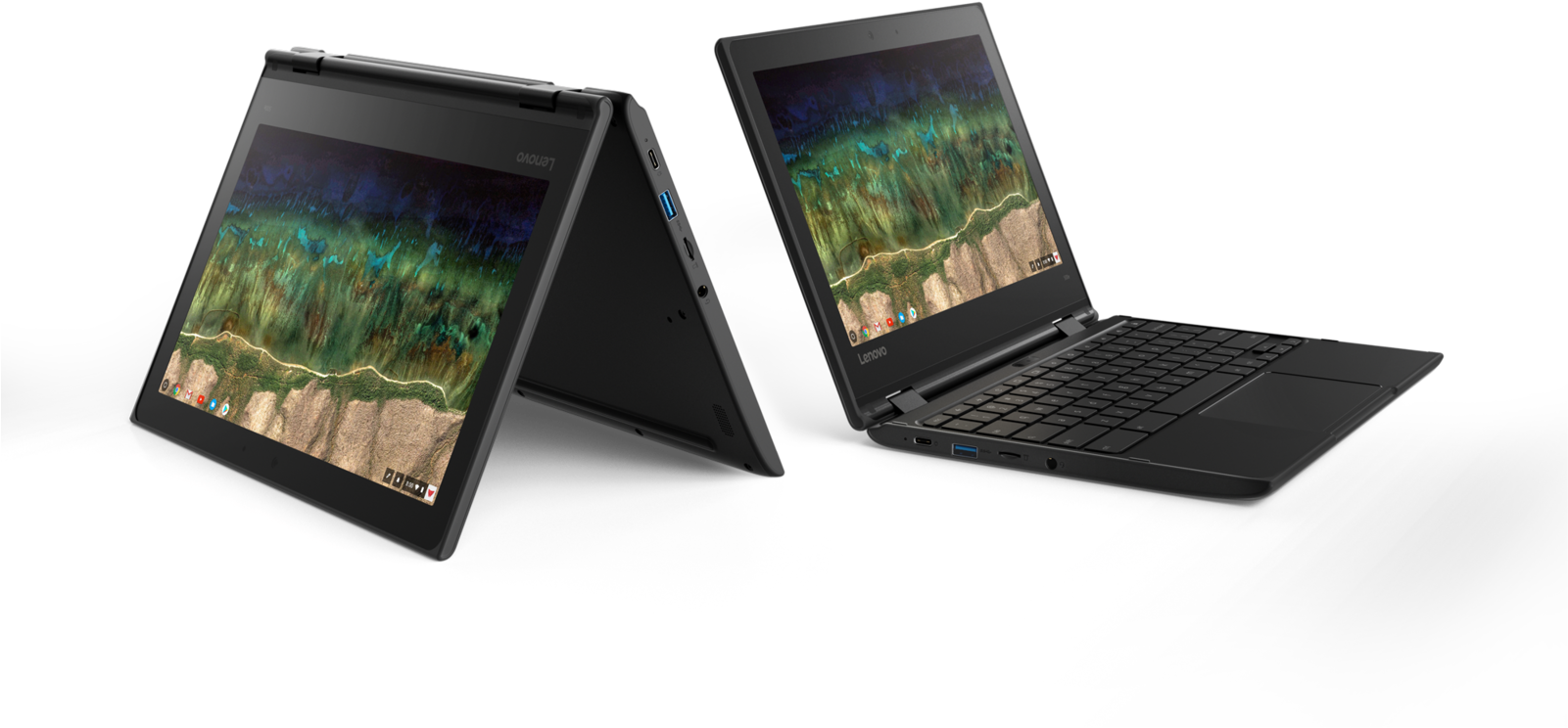 Lenovo 500e Chromebook - Chromebook Lenovo 500e Clipart (1600x901), Png Download