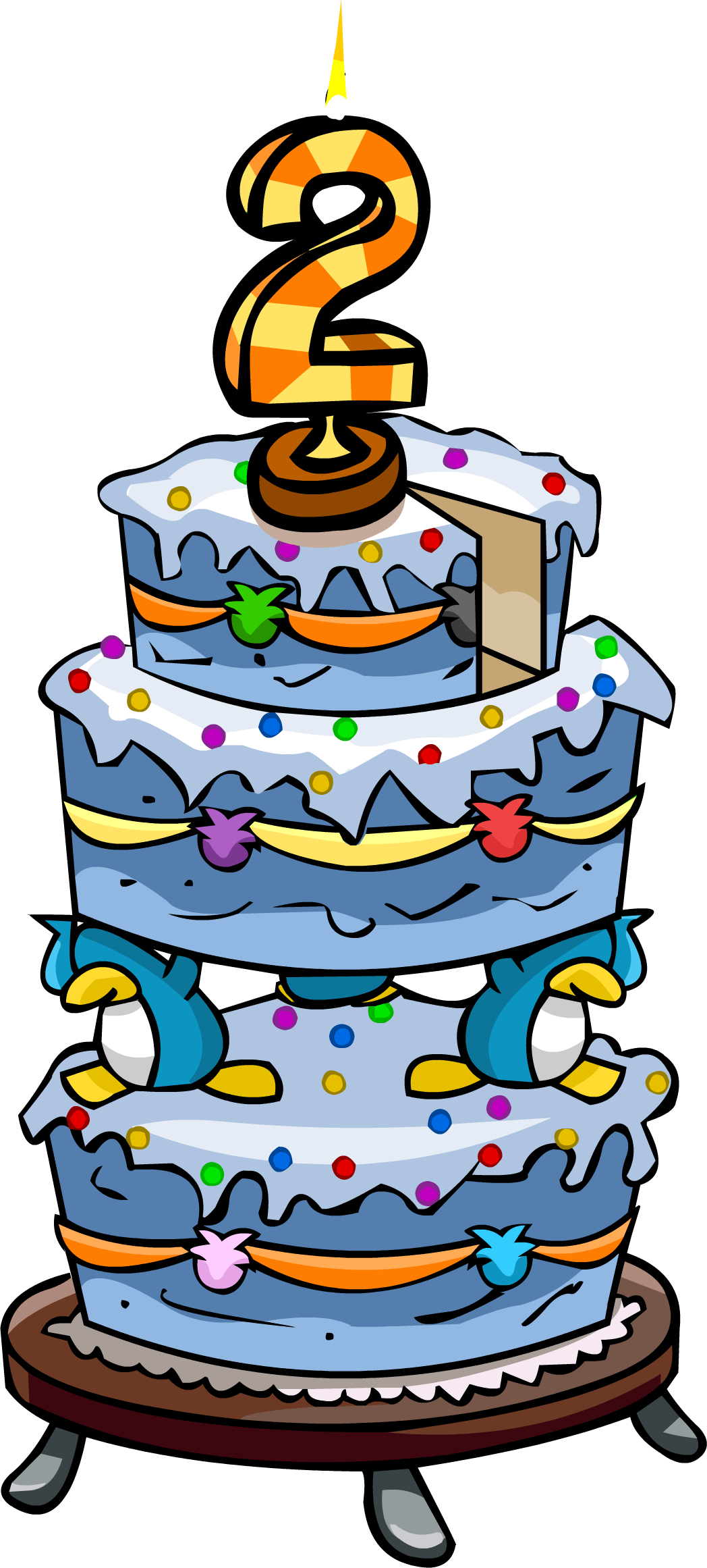 Image - 2nd Birthday Cake Png Clipart (1048x2322), Png Download