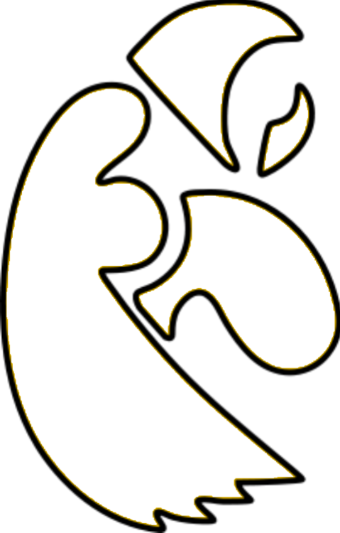 Iowa Hawkeye Logo Png - Iowa Hawkeyes Logo Outline Clipart (479x750), Png Download