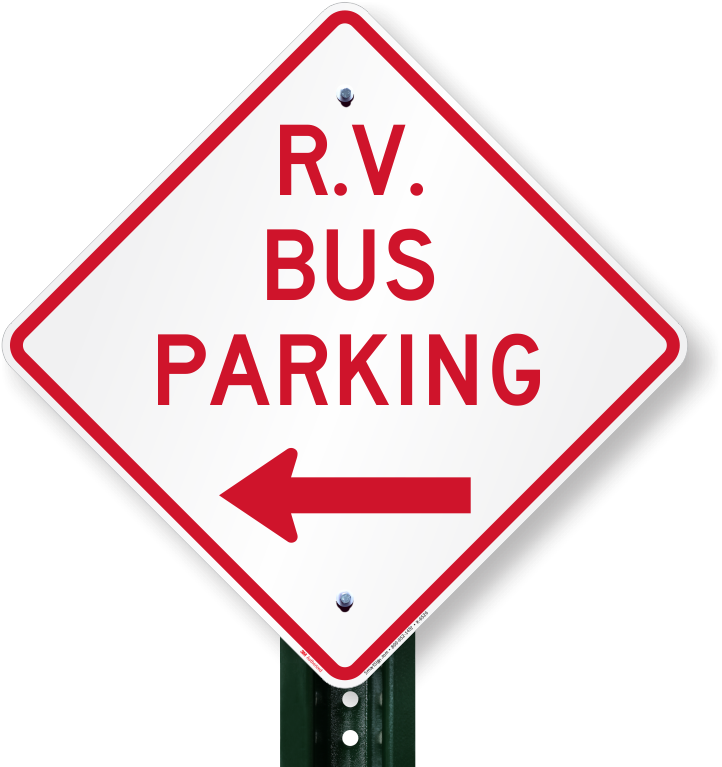 V Bus Parking Sign - Sign Clipart (800x800), Png Download