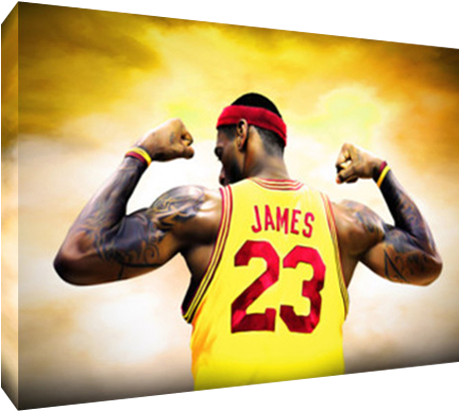 Details About Cleveland Cavaliers Lebron James Poster - Canvas Painting Lebron James Clipart (600x600), Png Download