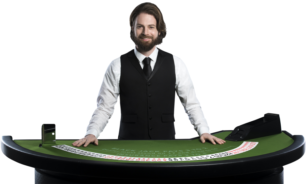 08 Dealer Male Commondrawbj Thumbnail - Poker Table Clipart (1024x682), Png Download