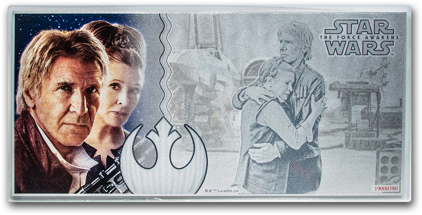 2019 5 Gr Silver $1 Note Star Wars The Force Awakens Clipart (1500x1500), Png Download