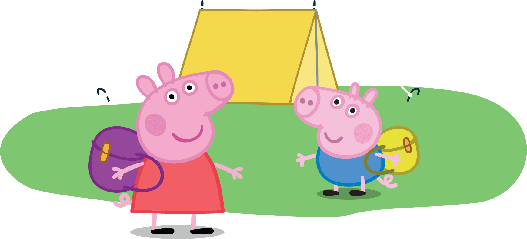 Peppa Pig And George Clipart (1738x798), Png Download