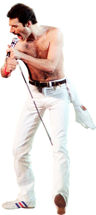 The King Of Queen - Freddie Mercury No Background Clipart (400x800), Png Download