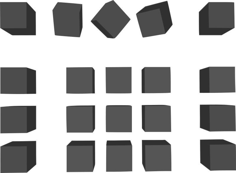 Simple Grey Cubes - Cubo Gris Png Clipart (800x587), Png Download
