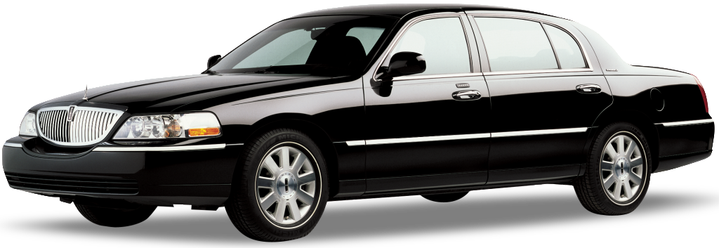 Town Car Limo Service - Black Lincoln Town Car Transparent Clipart (1024x353), Png Download