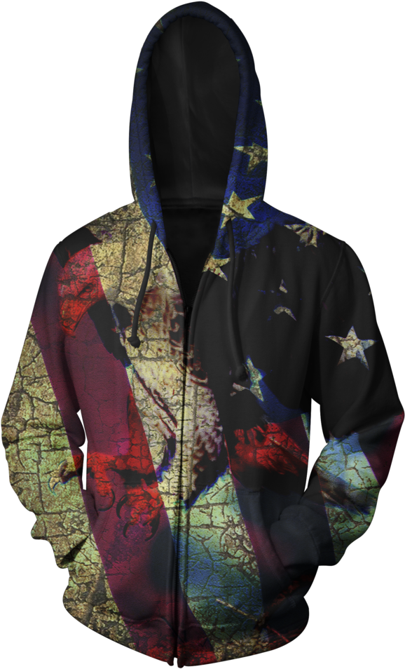 Desert Eagle Zip Up Hoodie - Ebgames Dva Hoodie Clipart (659x1024), Png Download