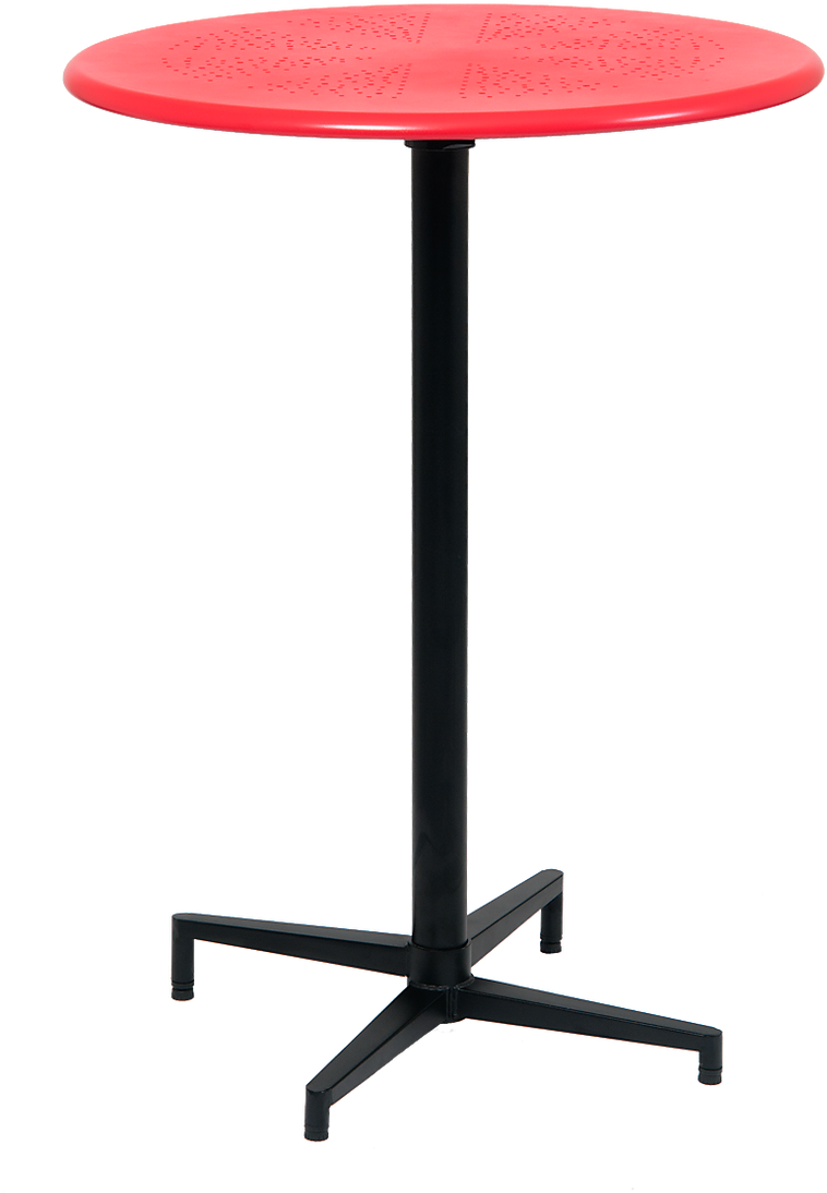 30" Round Indoor/outdoor Metal Folding Table, Bar Height, - Meja Bar Png Clipart (808x1280), Png Download