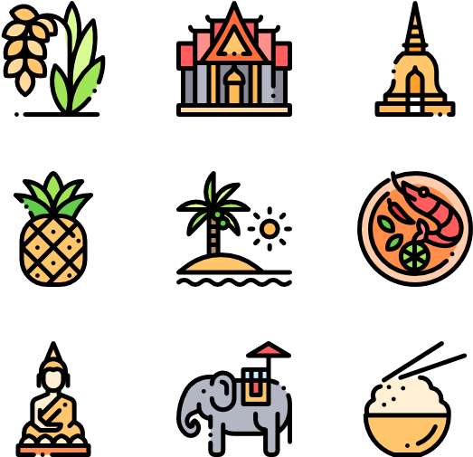 Thailand Travel Icon, Icon Font, Calendar Design, Icon - Food Menu Cartoon Png Clipart (600x564), Png Download