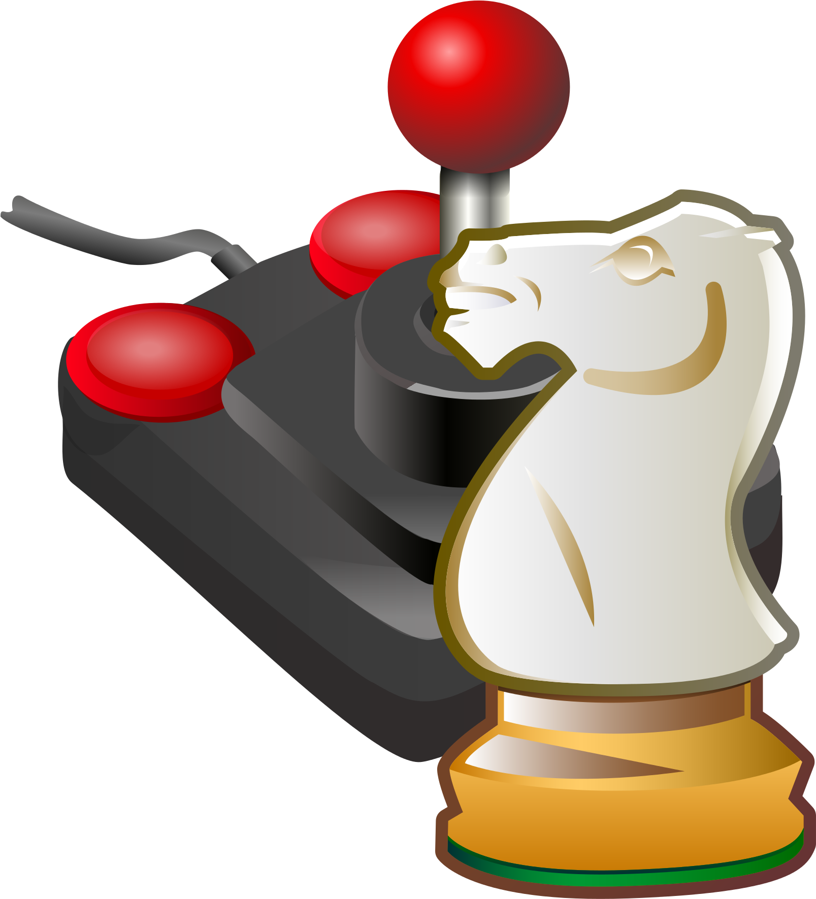 Strategy Video Game Icon 2000px Wikimedia Svg , Png - Video Game Joystick Clipart (1607x1771), Png Download