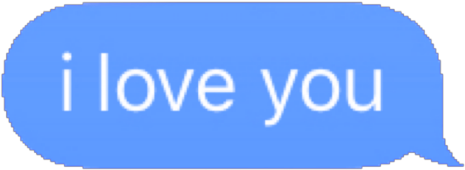 #iloveyou #love #ily #you #iphone #message #text #textmessage - Electric Blue Clipart (1024x1024), Png Download