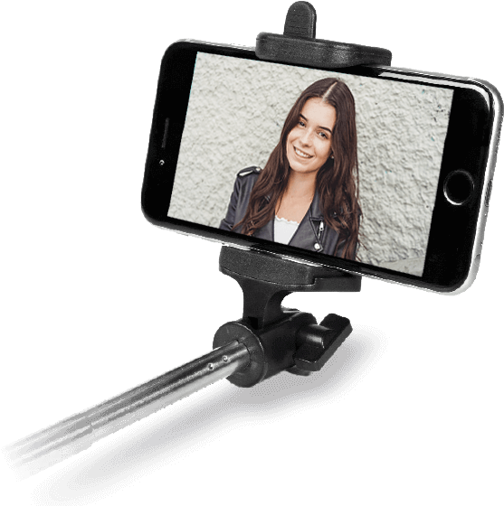 Wireless Selfie Stick - Iphone Clipart (557x560), Png Download