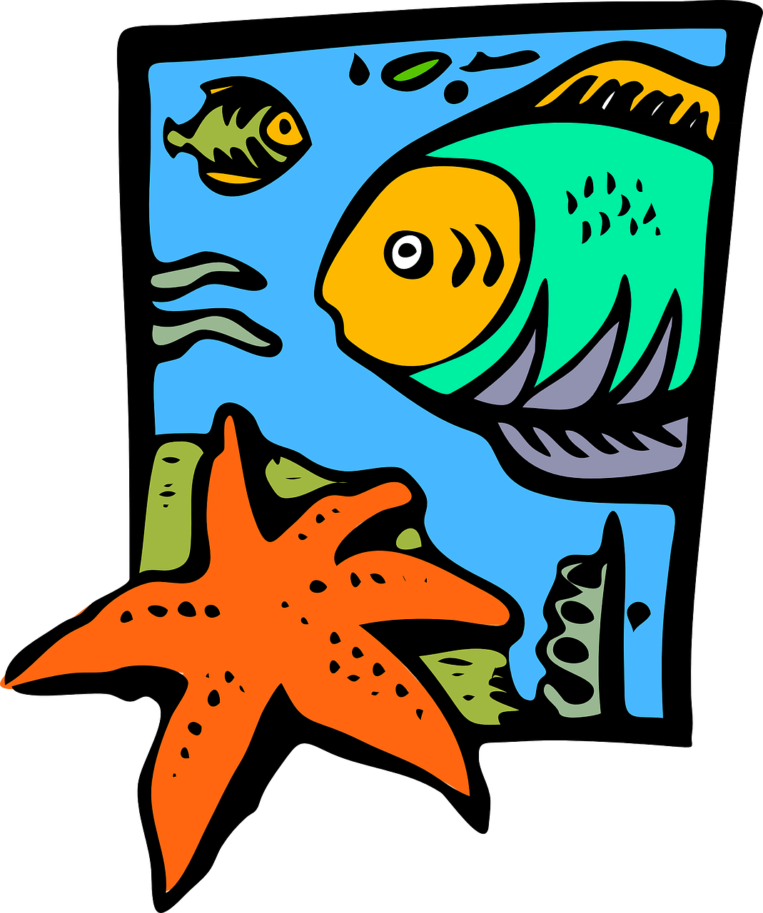 Sea Life Marine Animal Starfish Png Image - Clip Art Marine Biology Transparent Png (1069x1280), Png Download