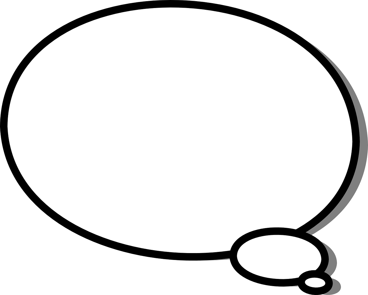 Thinking Bubble Ellipse Message Png Image - Balloon Message Png Icon Clipart (1280x1027), Png Download