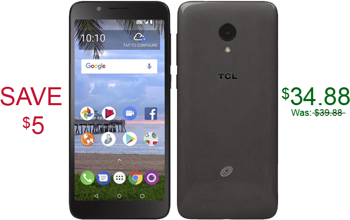 Tcl Lx A502 Simple Mobile Prepaid Cell Phone - Alcatel Tcl Lx Clipart (700x442), Png Download