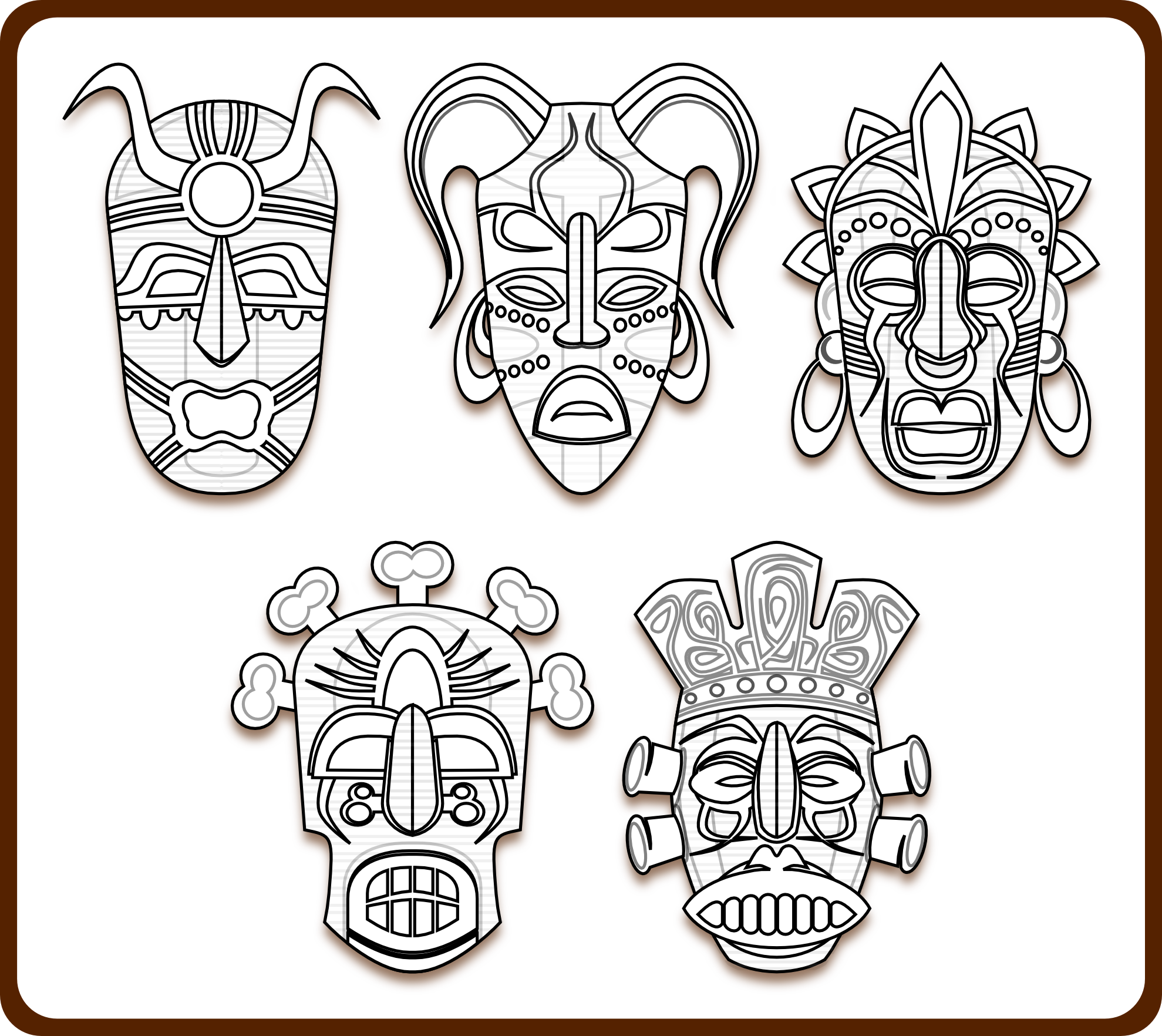 Africa Clipart Tribe African - Mask - Png Download (1979x1764), Png Download
