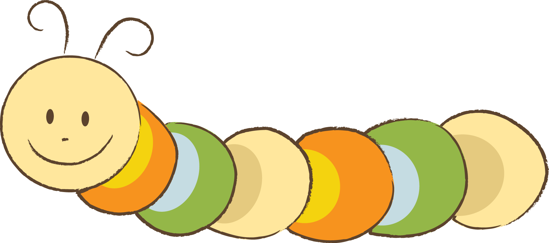 1806 X 801 11 0 - Caterpillar Cartoon Clipart (1806x801), Png Download