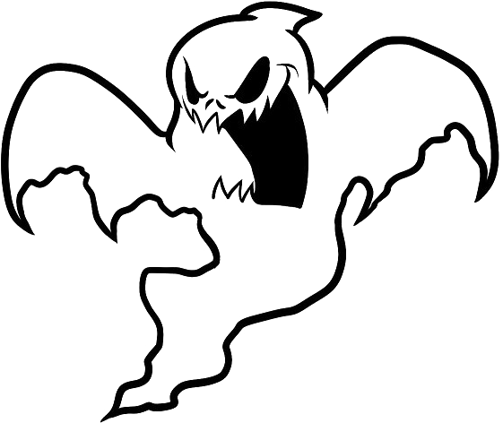 Ghost Png Transparent Photo - Scary Ghost Coloring Pages Clipart (800x471), Png Download