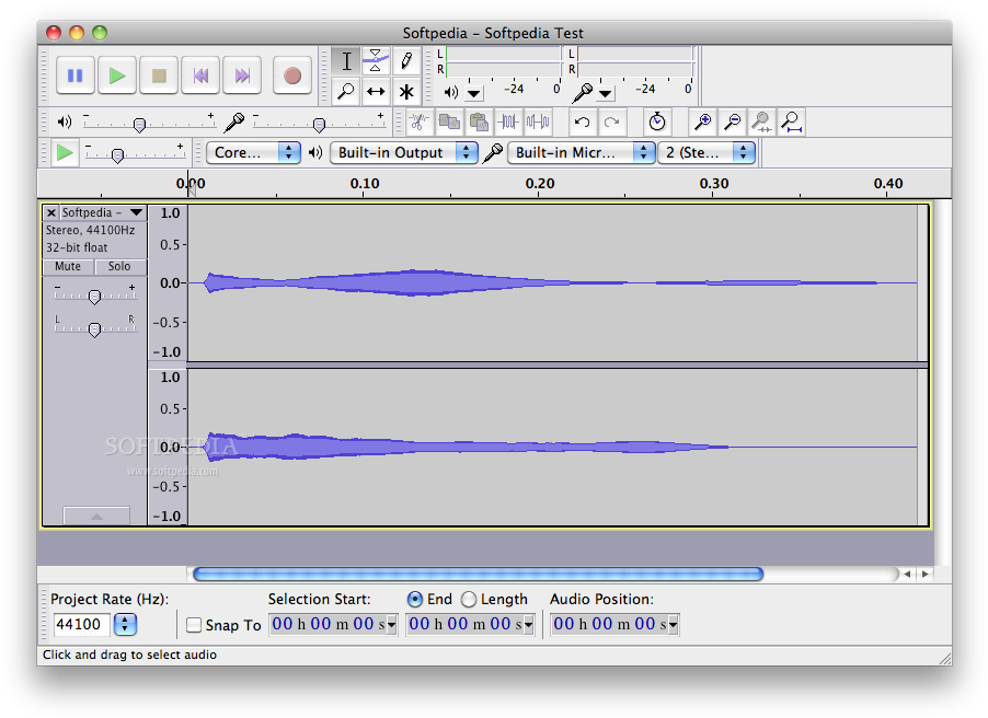 Audacity's Main Window Allows You To Get An Overview - Audio Music Mp3 Clipart (915x669), Png Download