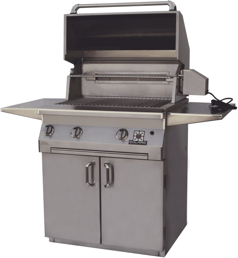Solaire 30 Inch Grill, Premium Cart, Front View, Hood - Barbecue Grill Clipart (1280x851), Png Download