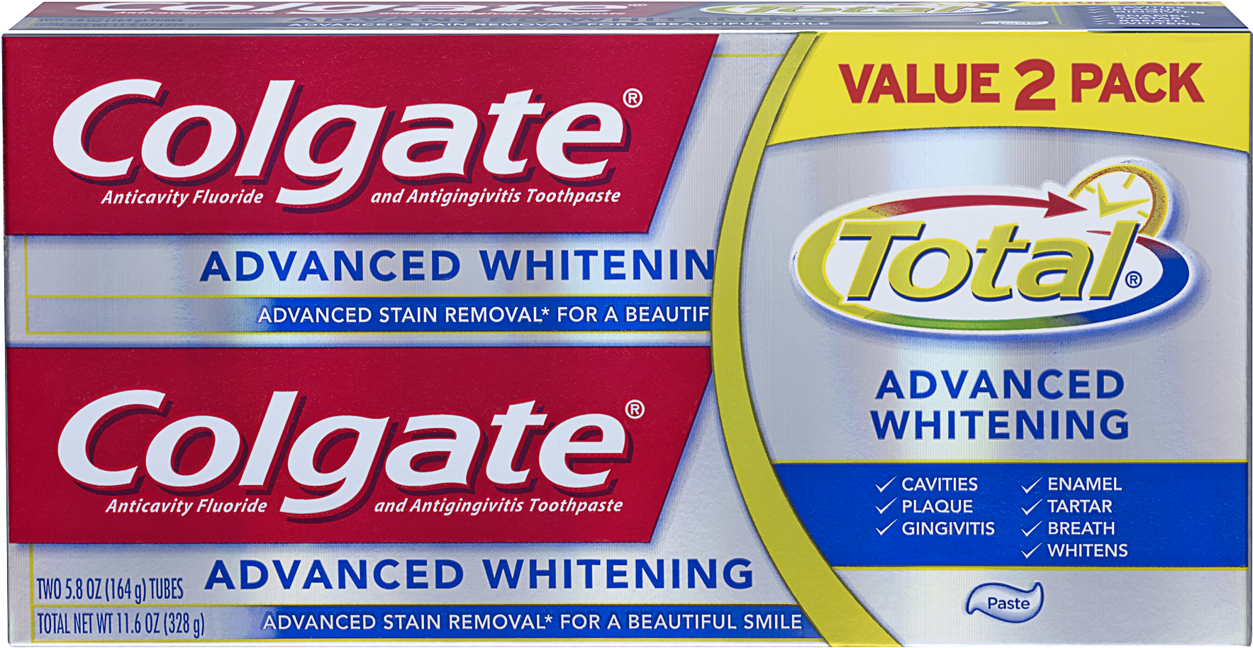 Colgate Total Whitening Toothpaste Clipart (1800x1800), Png Download