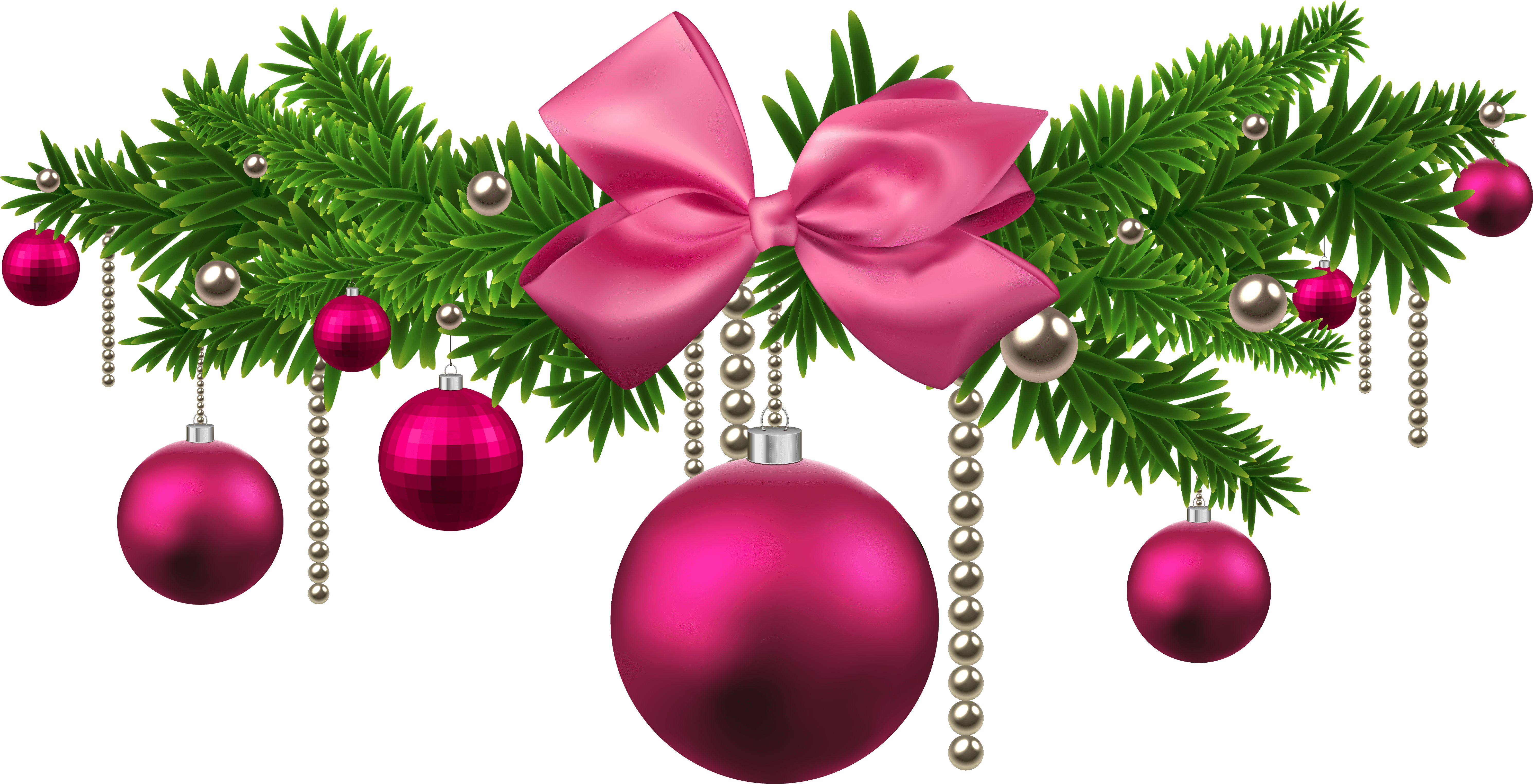 Pink Christmas Balls Decoration Png Clipart Pink Christmas Decorations Png Transparent Png Large Size Png Image Pikpng