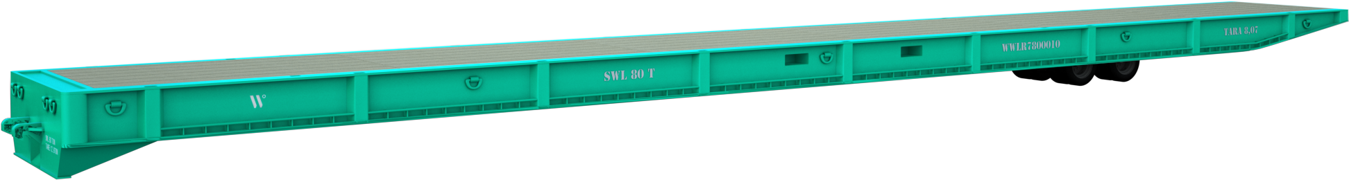 Rolltrailer 72ft - Railroad Car Clipart (2222x1000), Png Download