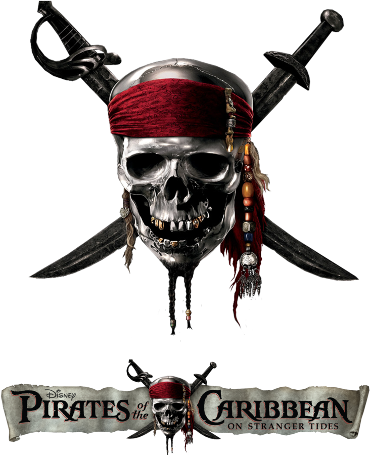 Png Freeuse Library Crossbones Clipart Caribbean Pirate - Pirates Of Caribbean Logo Transparent Png (750x1066), Png Download