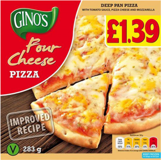 Gino Four Cheese - California-style Pizza Clipart (800x800), Png Download