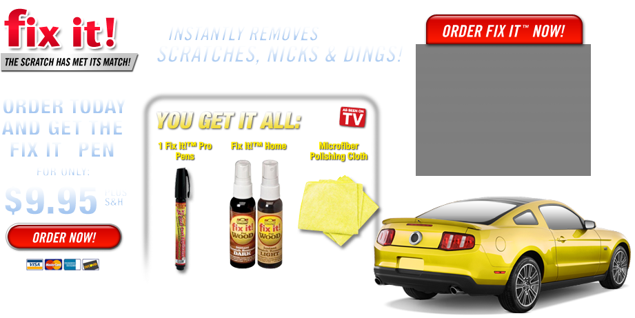 Fix It ™ Pro Pens - 2010 Ford Mustang V6 Clipart (950x460), Png Download
