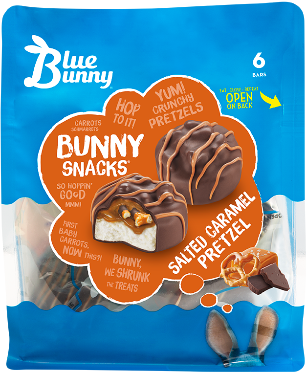 Salted Caramel Pretzel Bunny Snacks® - Blue Bunny Bunny Snacks Clipart (683x800), Png Download