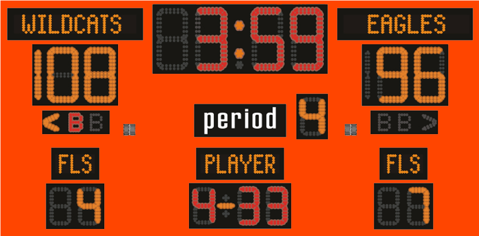 2780 Scoreboard - Marcador Basketball Clipart (1050x762), Png Download