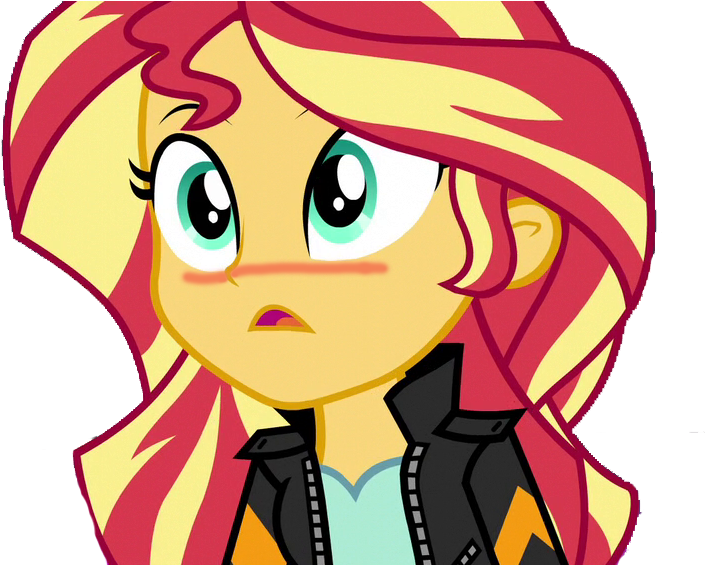 Sunset Shimmer Blushing By 76859thomasreturn - Mlp Eg Sunset Shimmer Blush Clipart (705x565), Png Download