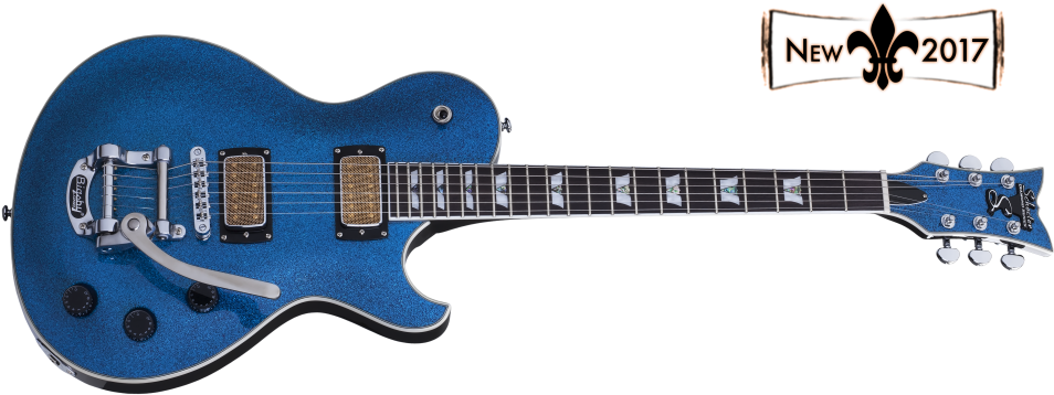 Schecter Solo 6b Blus Blue Sparkle Sch - Johnny Christ 5 Bass Clipart (954x358), Png Download