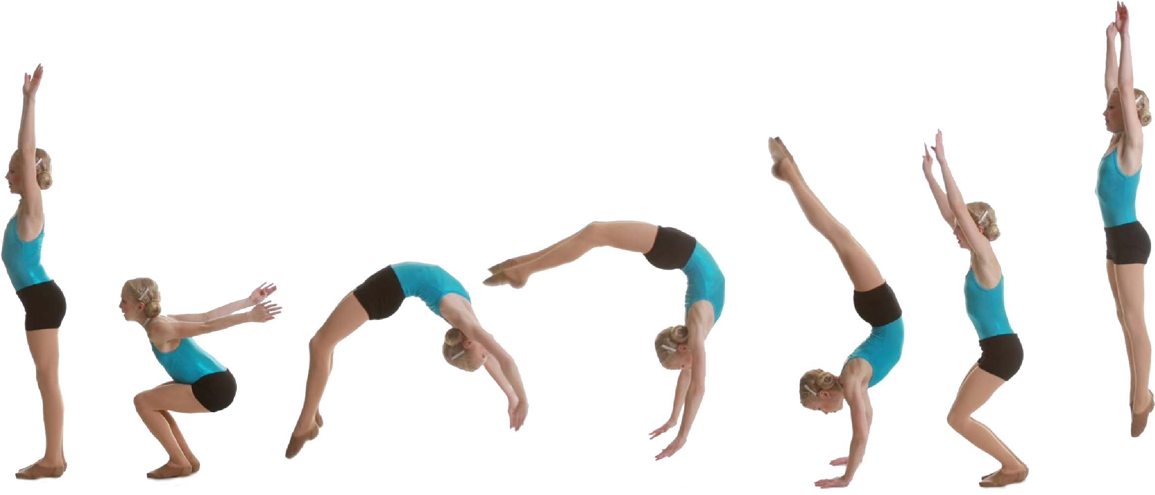 Clip Library Stock Collection Of Gymnastics Clip Art - Back Handspring - Png Download (2362x1004), Png Download