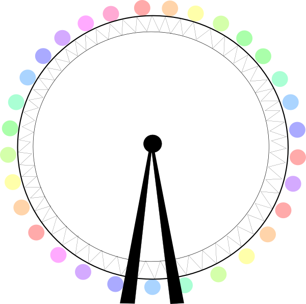 London Eye Clipart Png - London Eye Clip Art Transparent Png (600x595), Png Download