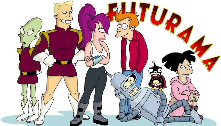 Free Png Futurama Bender Fry Leela Png Images Transparent - Futurama Logo Png Clipart (836x478), Png Download